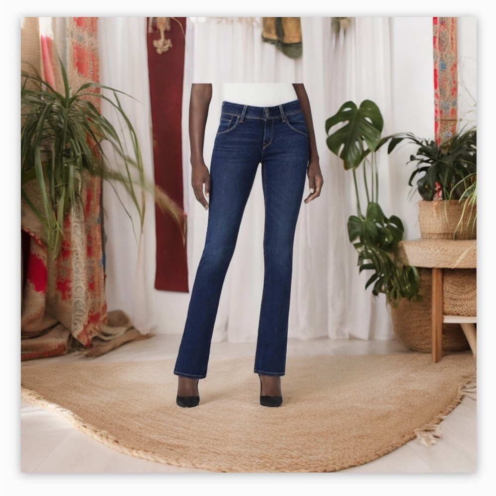 Hudson Beth Mid Rise Baby Bootcut Jean -Sz29 EUC y2k  Blue-Flap Pock